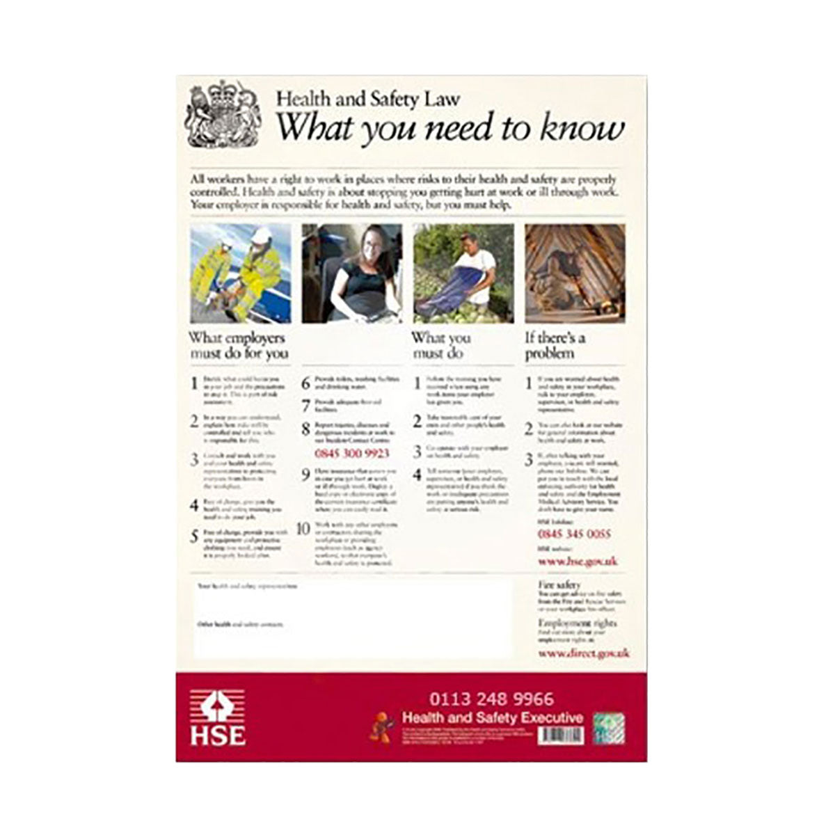 Health And Safety Law Poster 2009 Image 1