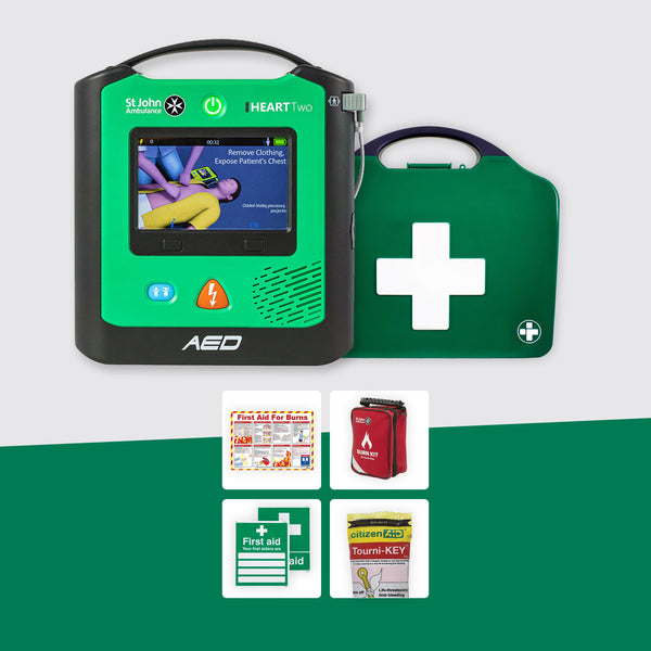 Catering First Aid Bundle + St John Ambulance Heart Two Defibrillator
