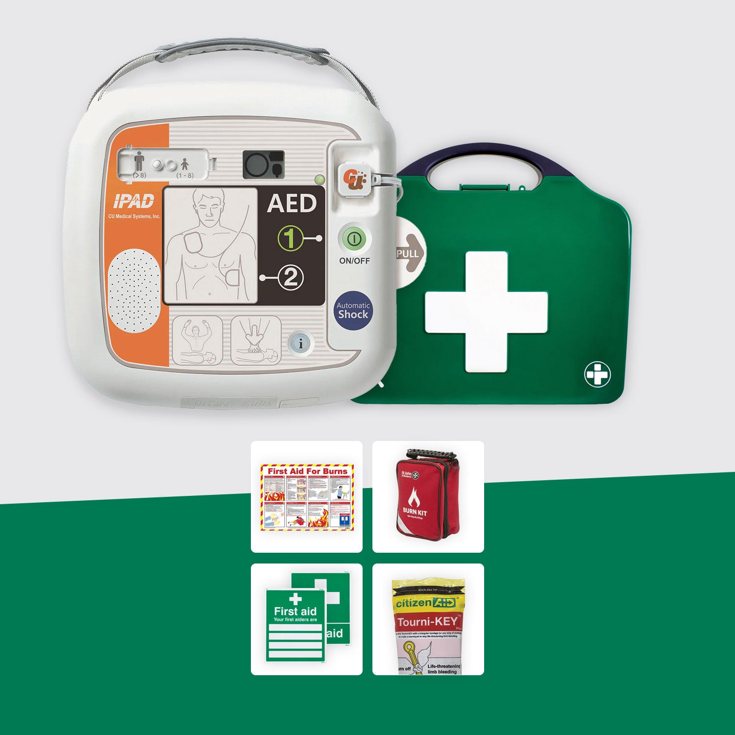 Catering First Aid Bundle + iPAD NFK200 Defibrillator