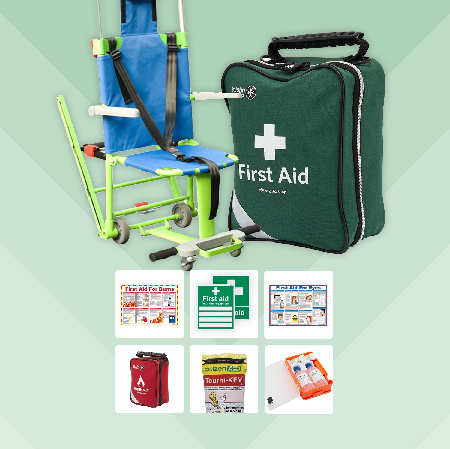 Construction First Aid Bundle + Evacusafe Evacuation Chair