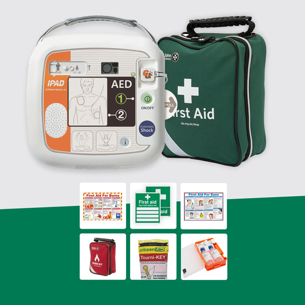 Construction First Aid Bundle + iPAD NFK200 Defibrillator