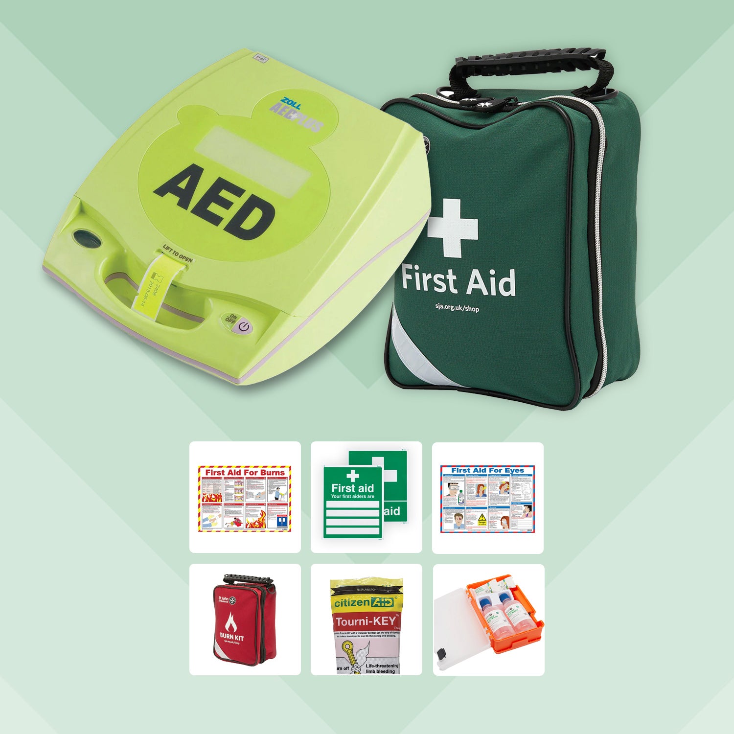 Construction First Aid Bundle + ZOLL AED Plus Defibrillator