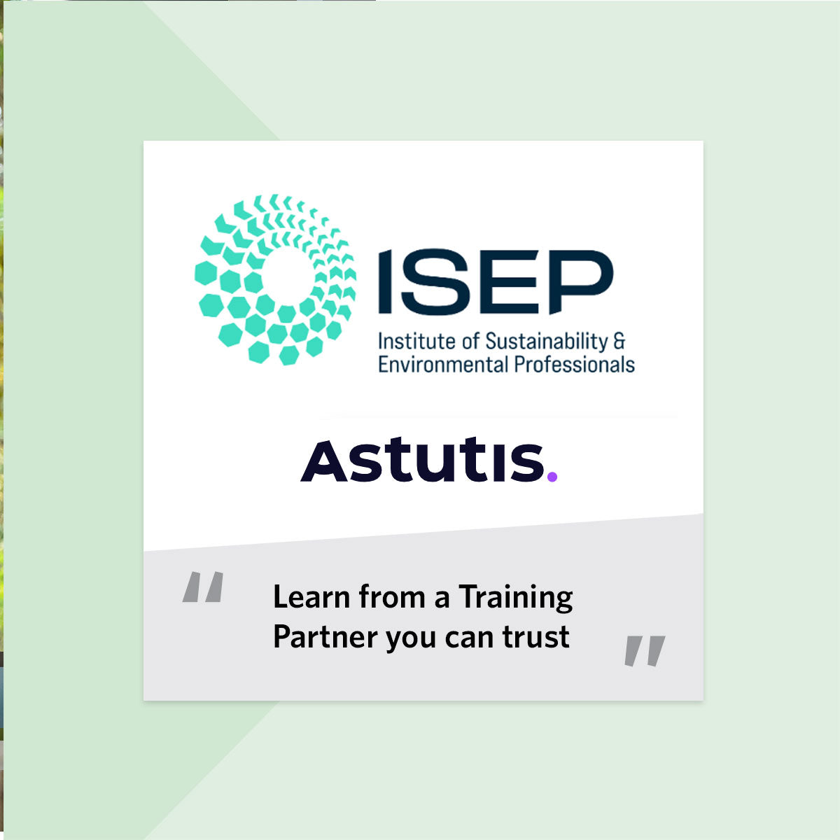 ISEP Foundation Certificate in Sustainability and Environmental Management eLearning