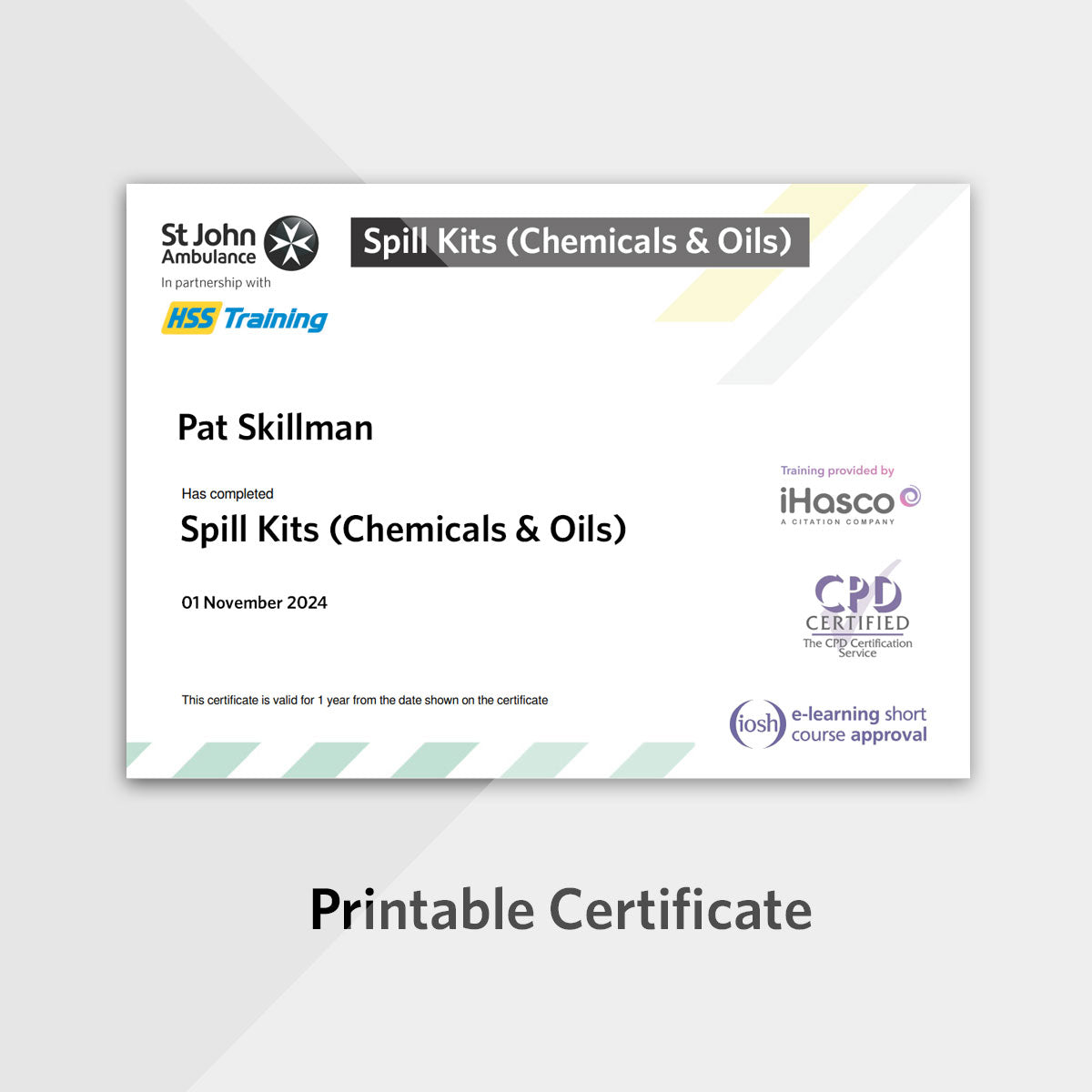 Spill Kits (Chemicals & Oils) eLearning