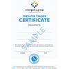 A sample of the Evacuation Chair Operator Training Course certificate.
