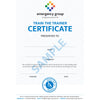 A sample of the Evacuation Chair Train the Trainer Course certificate.