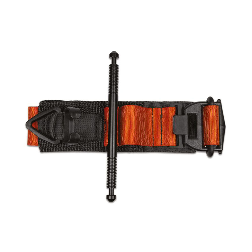 The TacMed SOF Tourniquet in orange, opened.