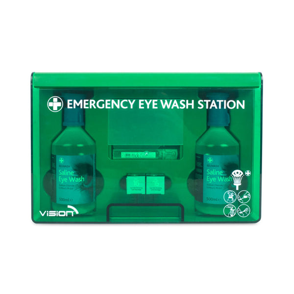 The front of the VISION Emergency Eye Wash Station.