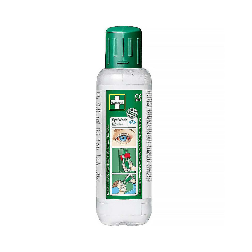 A single 500ml bottle of Cederroth Eye Wash.