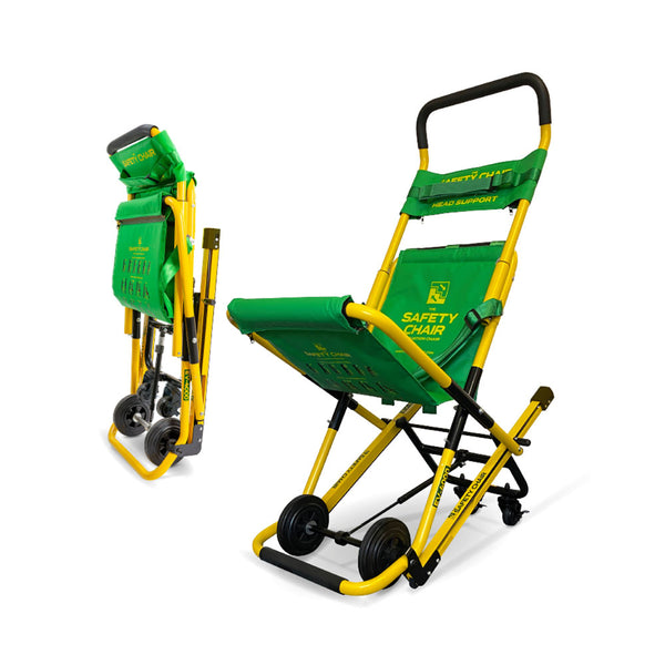 The Safety Chair EV-4000, opened and closed.