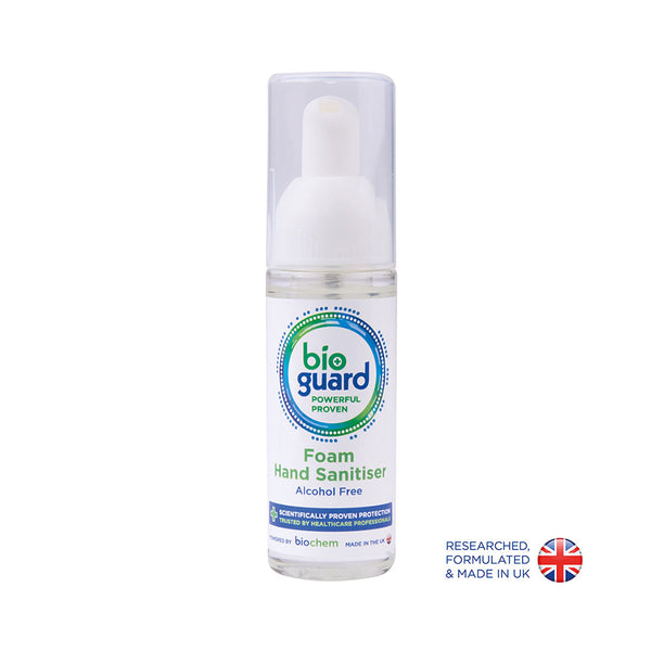 The Bioguard Alcohol-Free Hand and Body Sanitiser Foam 50ml.