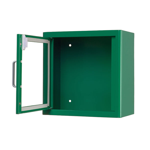 The ARKY Indoor Cabinet Green, opened.