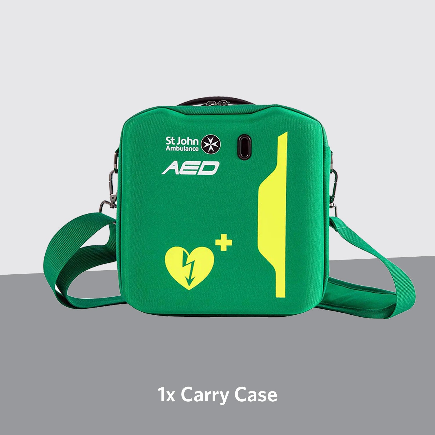 St John Ambulance Heart Two Semi Automatic Defibrillator Bundle with External Locked Cabinet