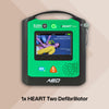 HEART Two Semi Automatic Defibrillator Bundle with External Locked Cabinet