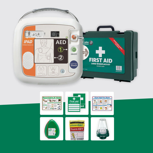 Office First Aid Bundle + iPAD NFK200 Defibrillator
