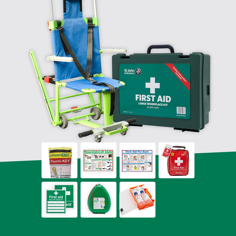Retail First Aid Bundle + Evacusafe Evacuation Chair