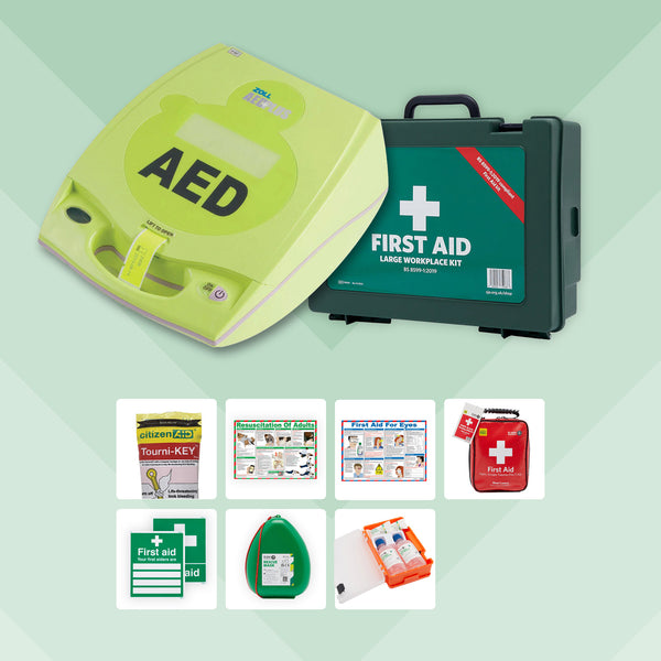 Retail First Aid Bundle + Zoll AED Plus Defibrillator