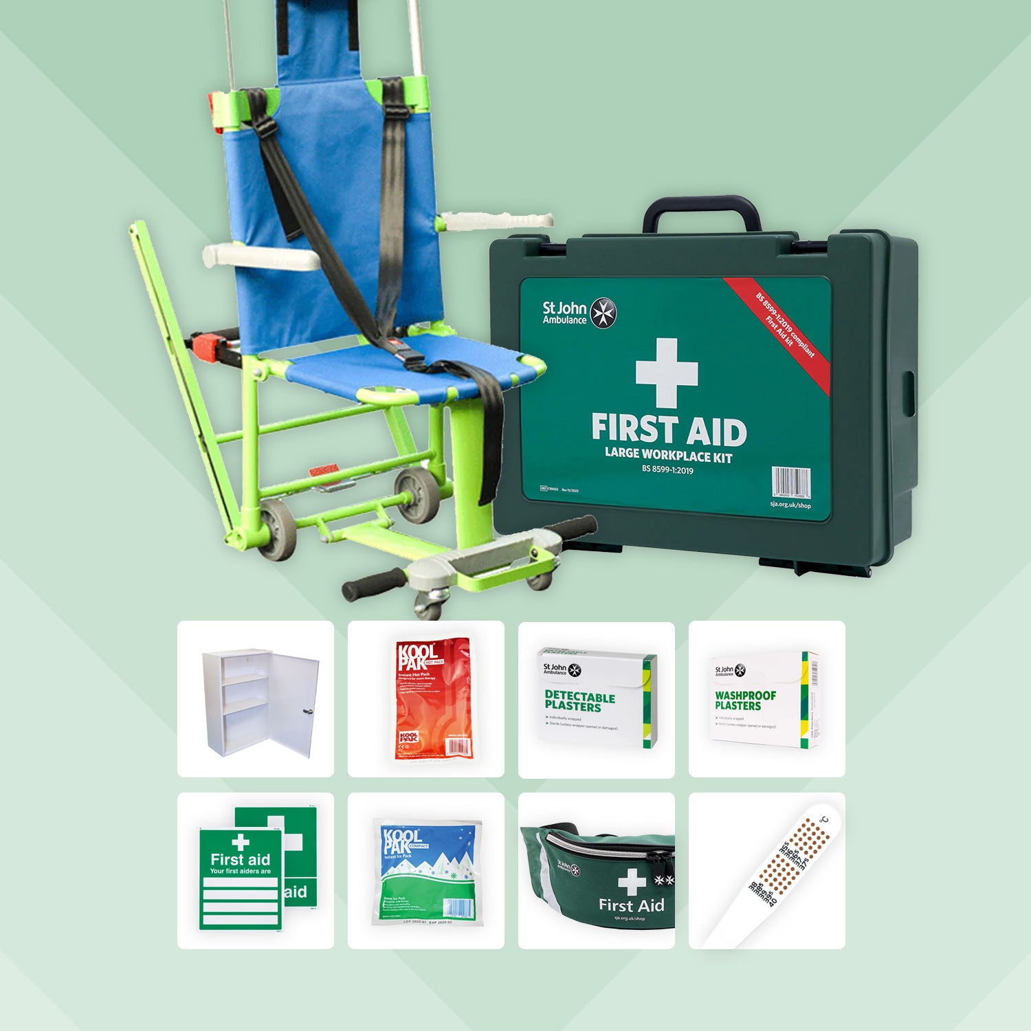 Schools First Aid Bundle + Evacusafe Evacuation Chair