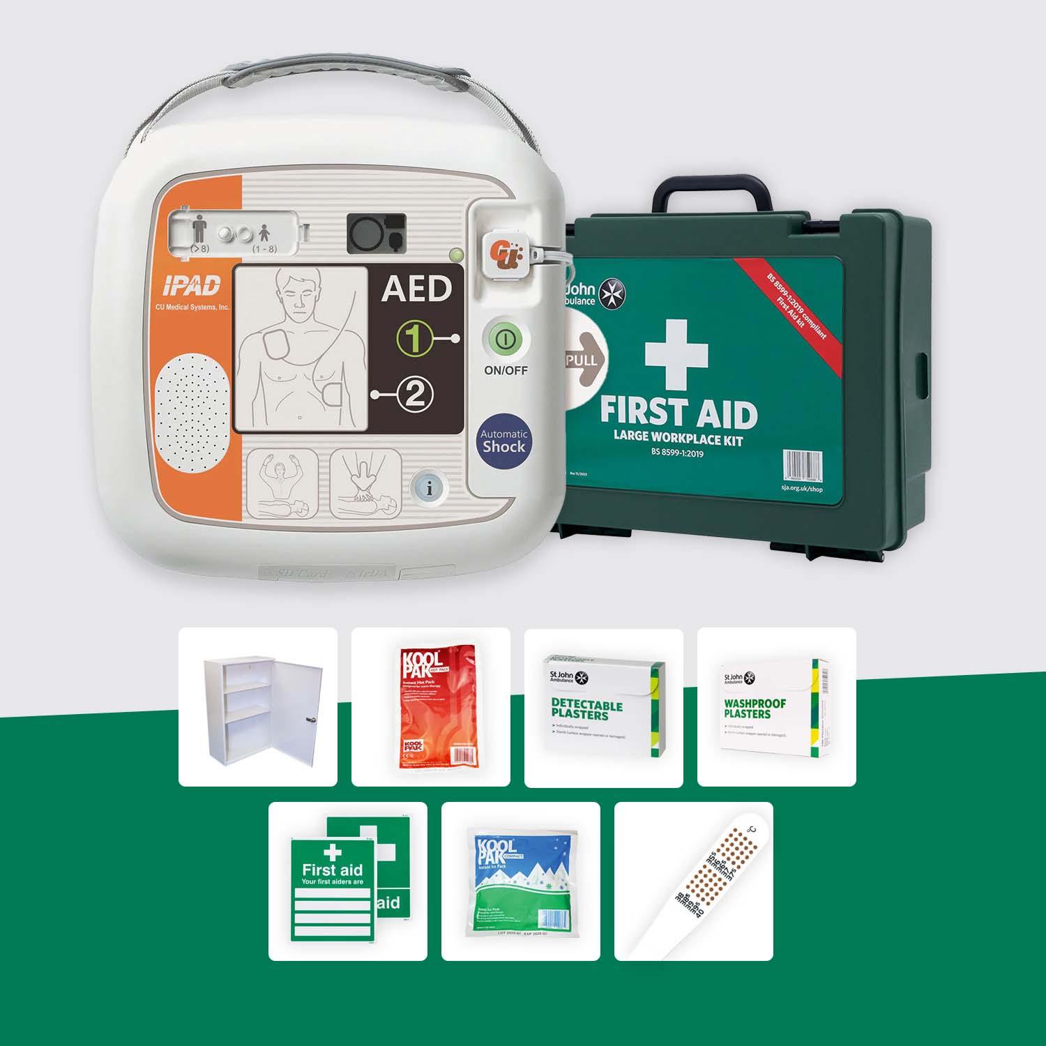 Schools First Aid Bundle + iPAD NFK200 Defibrillator