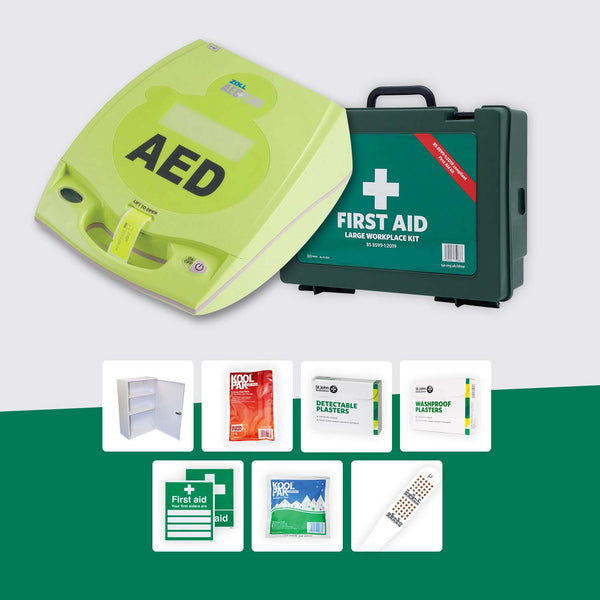 Schools First Aid Bundle + Zoll AED Plus Defibrillator