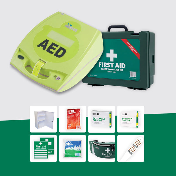 Schools First Aid Bundle + Zoll AED Plus Defibrillator