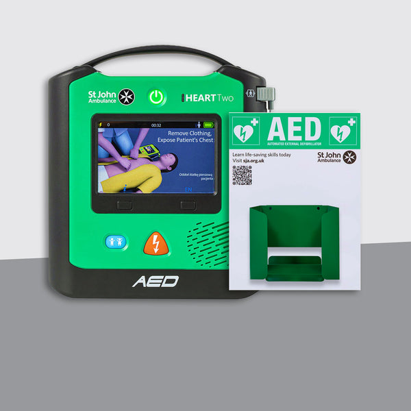 St John Ambulance HEART Two Semi Automatic Defibrillator Bundle with Bracket