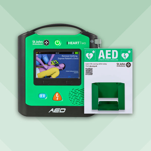 HEART Two Semi Automatic Defibrillator Bundle with Bracket