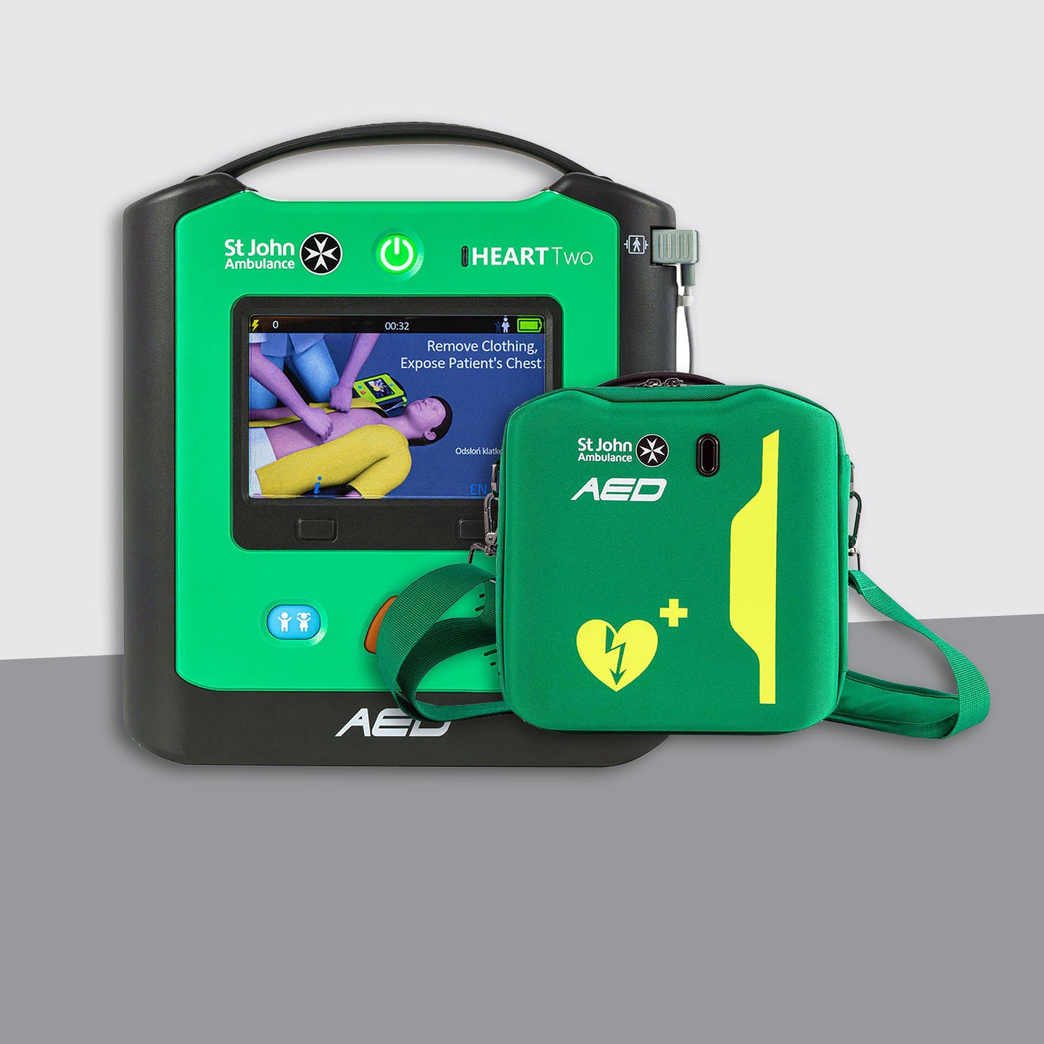 St John Ambulance HEART Two Semi Automatic Defibrillator Bundle with Carry Case