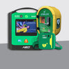 St John Ambulance Heart Two Semi Automatic Defibrillator Bundle with External Locked Cabinet