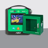 St John Ambulance Heart Two Semi Automatic Defibrillator Bundle with Alarmed Internal Cabinet