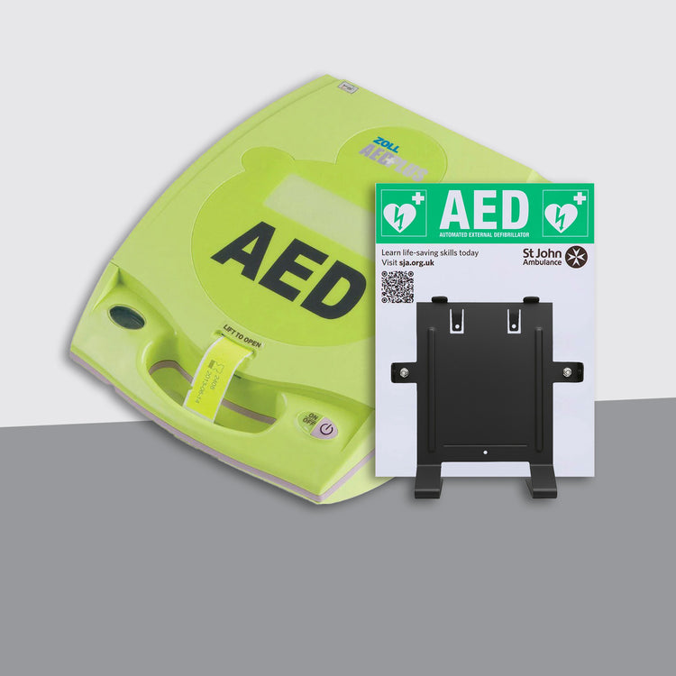 ZOLL AED PLUS Fully Automatic Defibrillator Bundle with Bracket