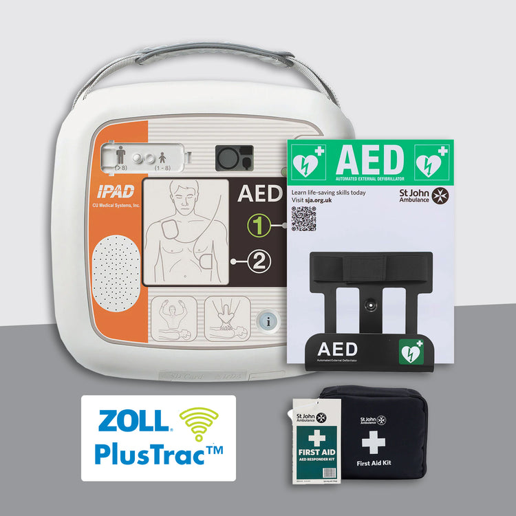 iPAD SP1 Fully Automatic Defibrillator Premium Bundle with Bracket