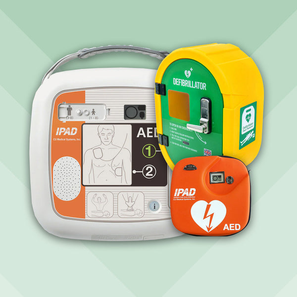 iPAD SP1 Fully Automatic Defibrillator Bundle with External Unlocked Cabinet