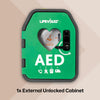 HEART One Semi Automatic Defibrillator Bundle with LifeVault Locked Cabinet