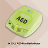ZOLL AED PLUS Fully Automatic Defibrillator Bundle with External Unlocked Cabinet